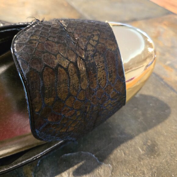 Bellini - Brown Snake Skin - Embossed Slip On Loafers - Good Condition - Size 8 - Picture 6 of 15